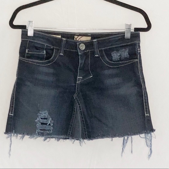 William Rast Jerri Dark Rinse Upcycle Mini Skirt - Picture 3 of 14